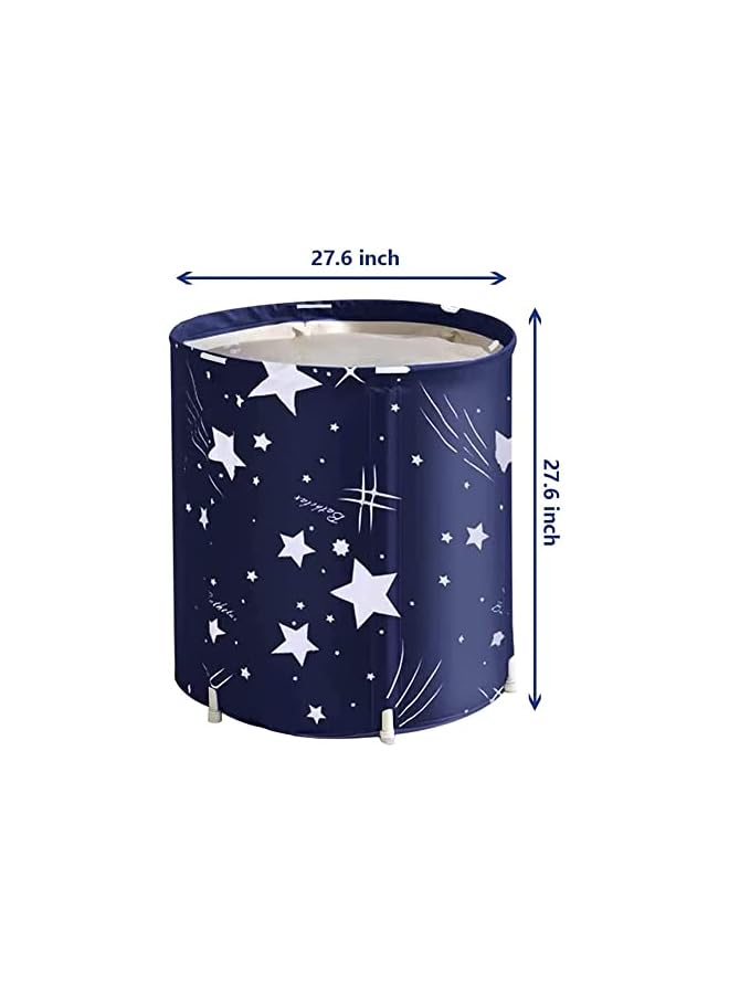 The Bros Blue Soaking Portable Bathtub Adult, Frees Standing Foldable Bathtub Adult, Eco-Friendly SPA Bath Tub, Folding Bathtub is Ideal for Bathing Hot and Ice Baths - Image 2
