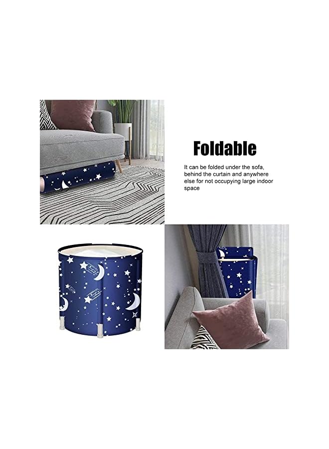 The Bros Blue Soaking Portable Bathtub Adult, Frees Standing Foldable Bathtub Adult, Eco-Friendly SPA Bath Tub, Folding Bathtub is Ideal for Bathing Hot and Ice Baths - Image 5