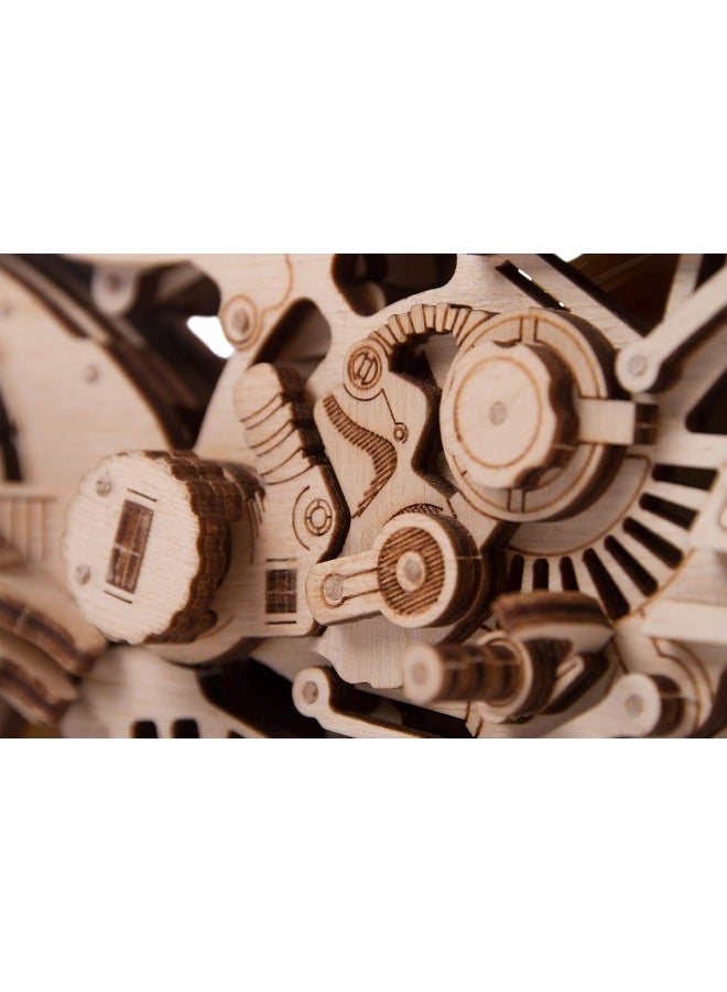 Wood Trick Wood Trick Motorcycle w/Rubber Band Motor Rides up to 16ft - Mechanical Model Kits for Adults and Kids - 10x4-3D Wooden Puzzles for Adults and Kids - Engineering DIY 3D Puzzle Wooden Models - Image 1
