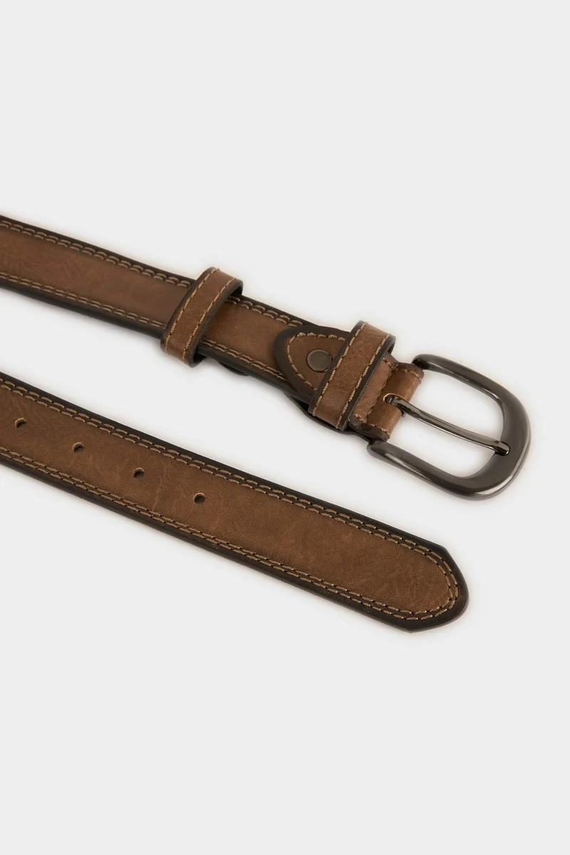 Defacto  Man Rectangle Clasp Faux Leather Belt for Men | Best Price UAE