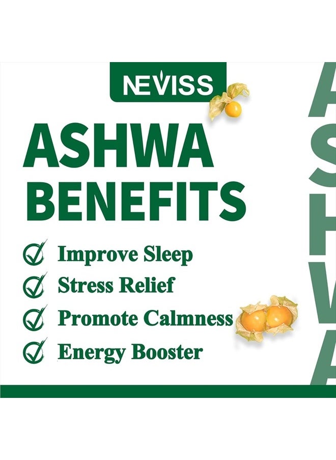 NEVISS - Ashwagandha Gummies 2000mg, Feel Refreshed, Plus Proprietary Blend with L-Theanine, 5-HTP, Lemon Balm, Magnesium for Calm, Zzzs & Relaxation Support, 120 Count - Image 1