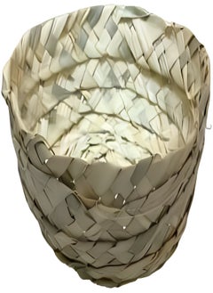 Generic Boho Handmade wicker basket (palm leaves) for storage and decoration - small size  - Image 1