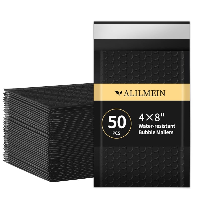 Alilmein 48 Inch Bubble Mailers 50 Pack Small Bubble Mailers Waterproof Padded Envelopes Self Seal Adhesive Shipping Bags for Mailing Cards Jewelry Makeup and Small Business Packaging - Image 2