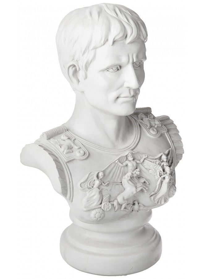 Design Toscano Augustus Caesar Primaporta Bust Statue, 10.5" Wx6.5 Dx18 H, Antique Stone - Image 1