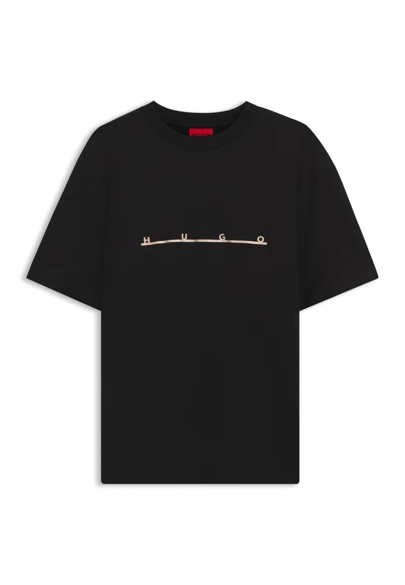 Relaxed-fit T-shirt with zigzag stitching detail