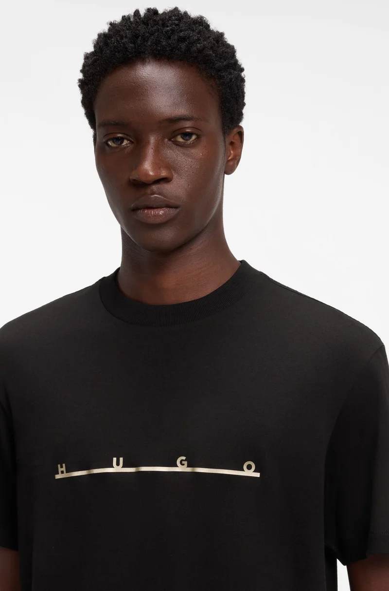 هوجو Relaxed-fit T-shirt with zigzag stitching detail