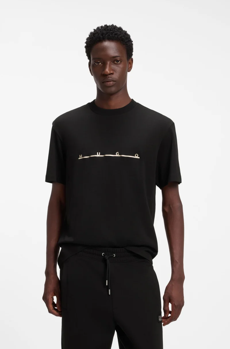هوجو Relaxed-fit T-shirt with zigzag stitching detail