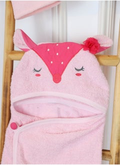 FUN MOMENT Cute Baby Towel with Mitten with Cute Designs for Newborn Baby Hooded Baby Towel  - Image 3