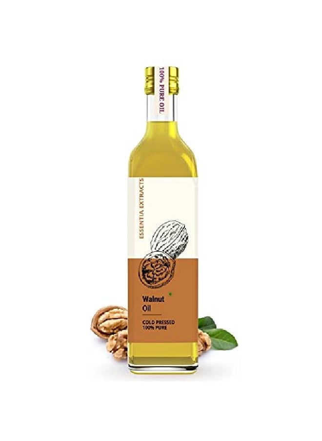 ESSENTIA EXTRACTS - Walnut Oil Pure Coldpressed Akhrot Ka Tel Glass Bottle For Hair Skin Massage (100 Ml) - Image 1