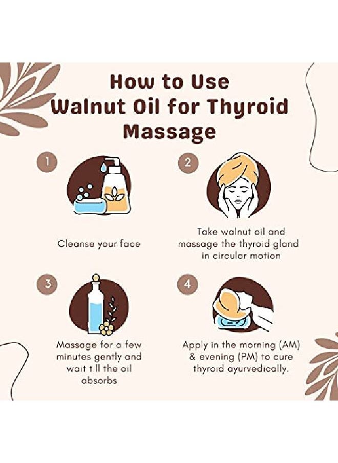 ESSENTIA EXTRACTS - Walnut Oil Pure Coldpressed Akhrot Ka Tel Glass Bottle For Hair Skin Massage (100 Ml) - Image 1