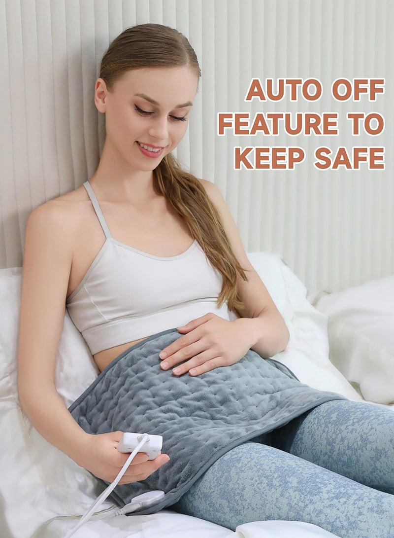 HailiCare وسادة تدفئة بطانية العلاج الطبيعي التخلص من التعب دافئ شتوي لتخفيف آلام الظهر وسادة حرارة رطبة للرقبة والكتفين مع إيقاف التشغيل التلقائي إعدادات الحرارة الكهربائية أفضل هدايا دافئة للنساء - Image 5
