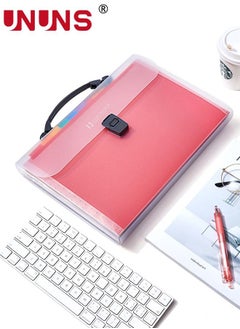 UNUNS Organizer File Folders,13 Pockets Files Storage Organiser,A4 Letter Size Paper Document Receipt Organizer,Accordion Filing Folder For Classroom,Home,Office And Travel  - Image 2