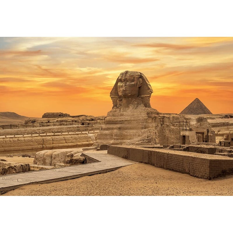 7x5ft Egypt Backdrop Desert Egyptian Sphinx Pyramid Ancient Egypt Scene Photography Background Egyptian Travel Themed Party Decorations Supplies Adults Travel Portraits Photo Shoot Studio Props