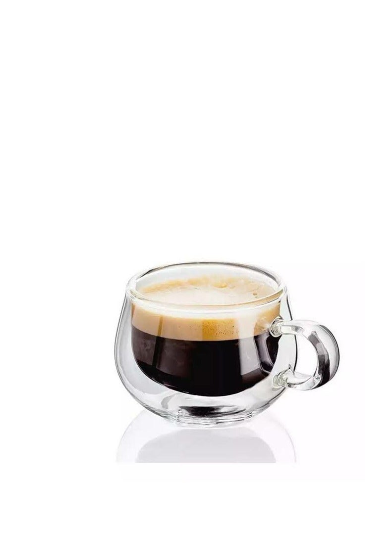 Double glass tea mug, handmade - Image 2