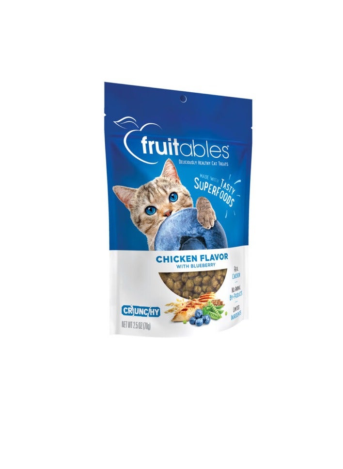 Fruitables Chicken Flavor with Blueberry Cat Treats 70g - Image 3