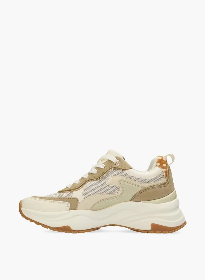 Mexx BEIGE Women Lace-Up Sneakers for Women | Best Price UAE