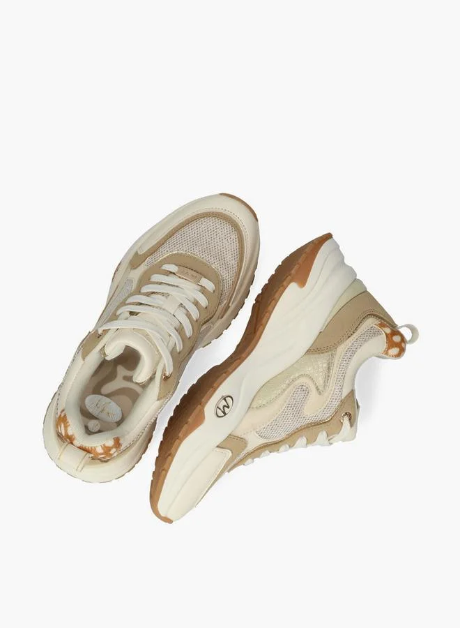 Mexx BEIGE Women Lace-Up Sneakers for Women | Best Price UAE