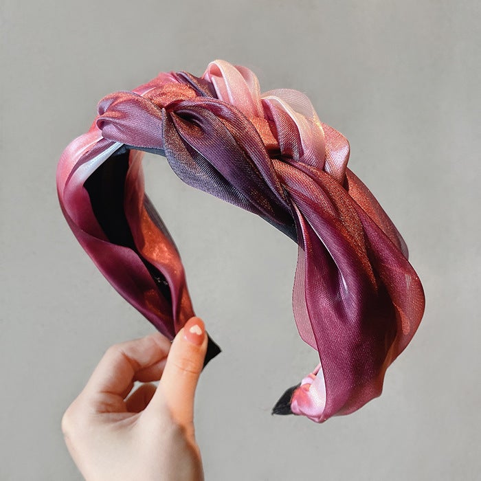 Generic Fashionable Wide Headband 5# Elegant Electro-optic Purple