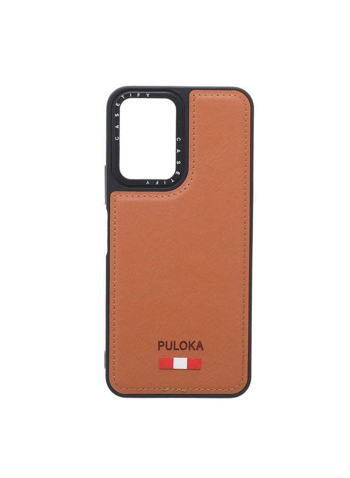 Leather Silicone And Plastic Back Phone Protection Cover For vivo Y02s - Havan - Image 1