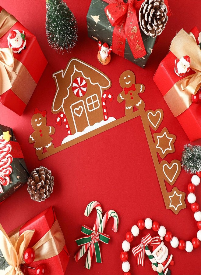Yaocom زينة باب معدنية على شكل خبز الزنجبيل من ياوكوم، مقاس 11.8 بوصة × 11.8 بوصة، لتزيين إطار باب عيد الميلاد، لوحة معدنية على شكل خبز الزنجبيل، مناسبة لتزيين زاوية الخزانة والرف والنافذة والجدار، ديكورات عيد الميلاد للمنزل والمكتب والمطبخ - Image 4