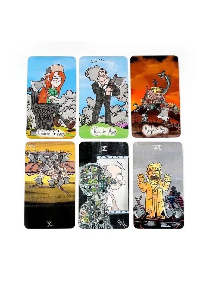 NIBEMINENT Mysterious Tarot Cards 78 Deck Cards in "Gravity Falls" Style 78 Deck Card Edition English Version Fantasy Beginner Tarot Card Board Game - Image 3