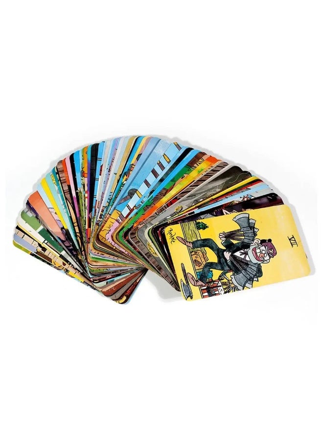 NIBEMINENT Mysterious Tarot Cards 78 Deck Cards in "Gravity Falls" Style 78 Deck Card Edition English Version Fantasy Beginner Tarot Card Board Game - Image 4