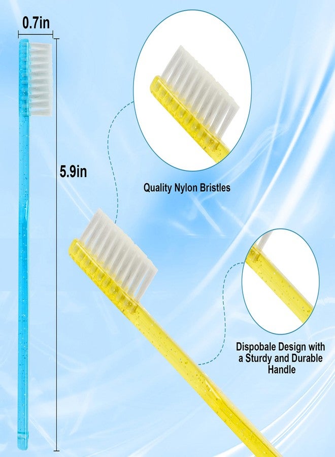B Rush Disposable Toothbrush - Individually Wrapped Soft Nylon Bristles Manual Travel Toothbrushes for Adults Or Kids Bulk Multi Color (72 Pcs) - Image 3