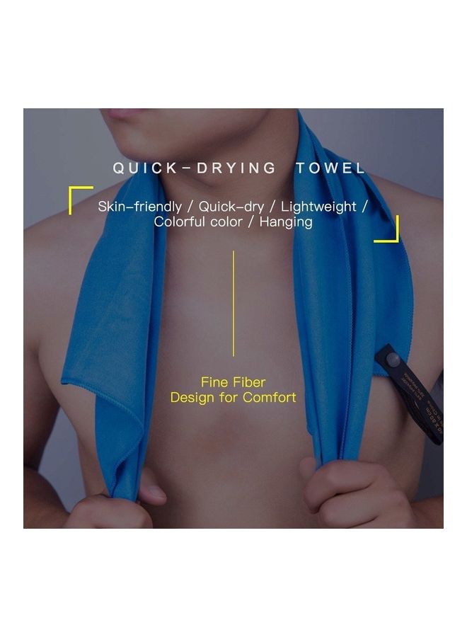 NIBEMINENT 2 Piece Travel Quick Dry Microfiber Bath Towel 25x16x2.5cm - Image 5