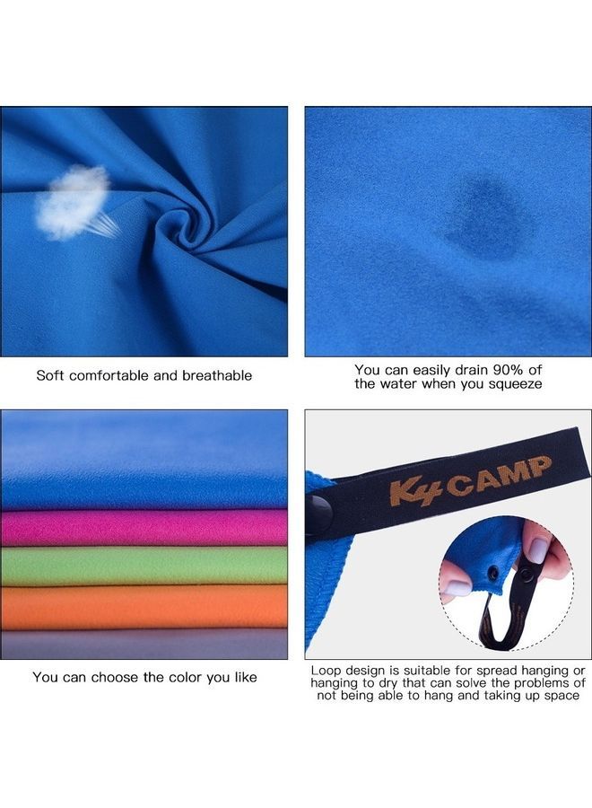 NIBEMINENT 2 Piece Travel Quick Dry Microfiber Bath Towel 25x16x2.5cm - Image 2