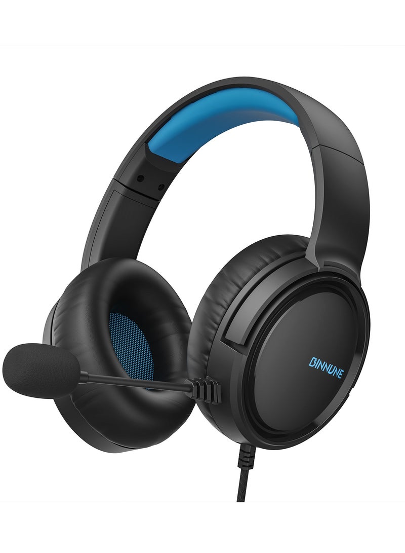 بنيون سماعة ألعاب مزودة بميكروفون لأجهزة PS4 وPS5 والكمبيوتر الشخصي وNS، سماعات رأس سلكية من Audifonos للألعاب مزودة بميكروفون عازل للضوضاء - Image 2