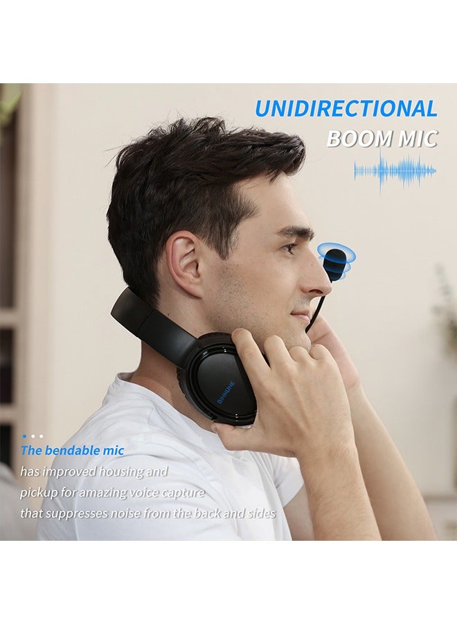 بنيون سماعة ألعاب مزودة بميكروفون لأجهزة PS4 وPS5 والكمبيوتر الشخصي وNS، سماعات رأس سلكية من Audifonos للألعاب مزودة بميكروفون عازل للضوضاء - Image 3