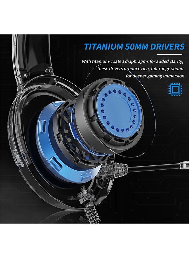 بنيون سماعة ألعاب مزودة بميكروفون لأجهزة PS4 وPS5 والكمبيوتر الشخصي وNS، سماعات رأس سلكية من Audifonos للألعاب مزودة بميكروفون عازل للضوضاء - Image 4