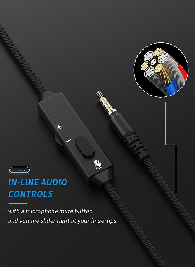 بنيون سماعة ألعاب مزودة بميكروفون لأجهزة PS4 وPS5 والكمبيوتر الشخصي وNS، سماعات رأس سلكية من Audifonos للألعاب مزودة بميكروفون عازل للضوضاء - Image 5