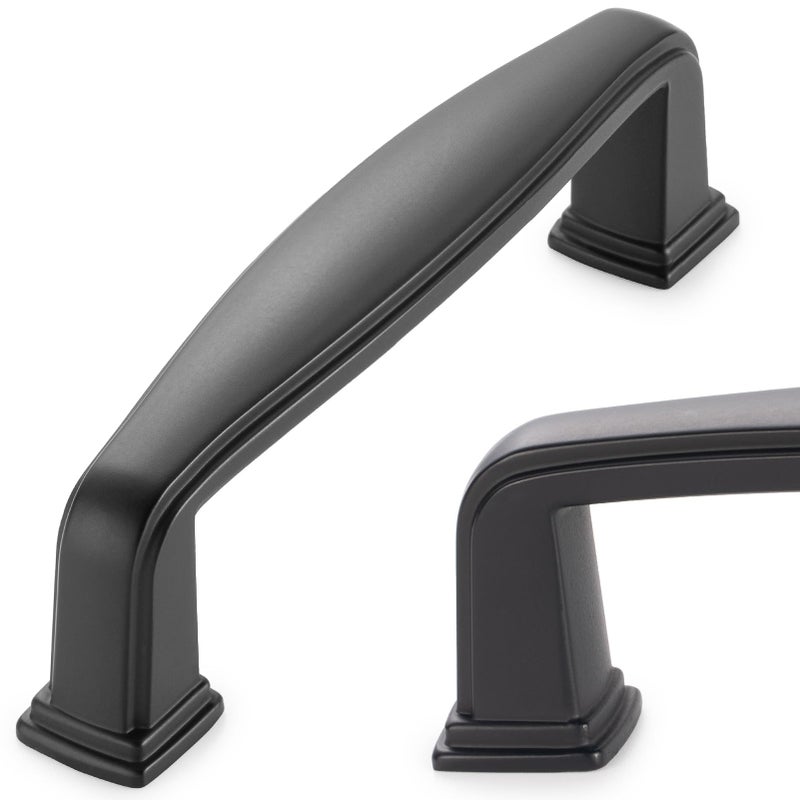 KOOFIZO 10 Pack 3 Inch Black Kitchen Cabinet Pulls Matte Black Cabinet Handles Black Cabinet Hardware for Kitchen Cabinets 1817 Drawer Dresser Cupboard Bedroom