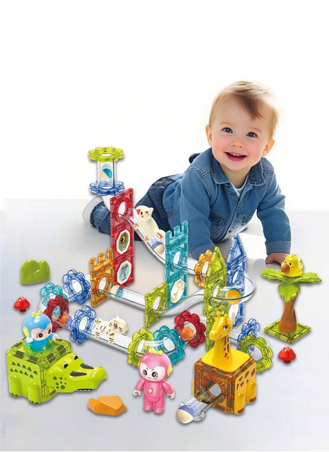 104 PCS Magnetic Building Blocks,  Toys Building Blocks set, Educational Toys for Kids Age 3+, Animal Park