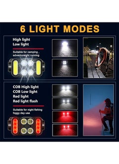 Lemon Headlamp Rechargeable, Motion Sensor 1000 Lumen Super Bright Head Lamps Outdoor LED Rechargeable, IPX4 Waterproof Headlamp for Night Walking, Running, Hiking & Outdoor Camping Gear, Black  - Image 5