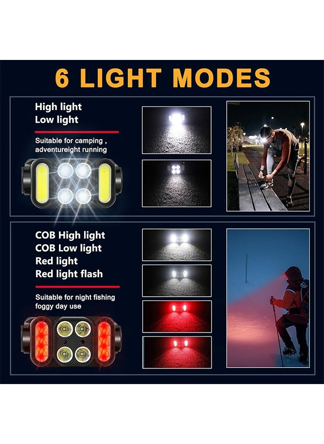 Lemon Headlamp Rechargeable, Motion Sensor 1000 Lumen Super Bright Head Lamps Outdoor LED Rechargeable, IPX4 Waterproof Headlamp for Night Walking, Running, Hiking & Outdoor Camping Gear, Black  - Image 5