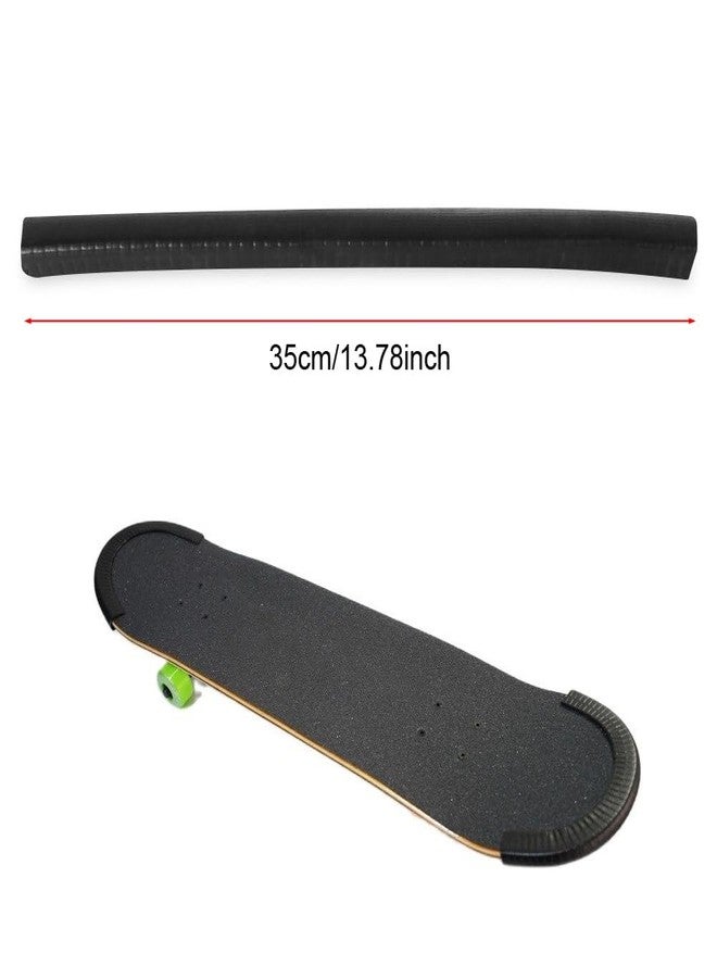 SquEqu 4 Pack 35CM Skateboard Deck Guards Protector Sleeve Strip Skate Board Longboard Edge Protective Cover Tail Nose Protection Bumper Guard Shock Absorbing Anti-Collision Heavy Duty - Image 2