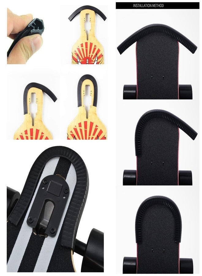 SquEqu 4 Pack 35CM Skateboard Deck Guards Protector Sleeve Strip Skate Board Longboard Edge Protective Cover Tail Nose Protection Bumper Guard Shock Absorbing Anti-Collision Heavy Duty - Image 5