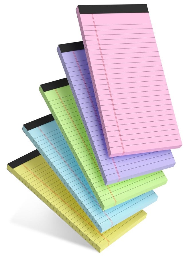 AILZFEI 6pcs Small Note Pad 5x8 College Ruled Blue Legal Pads Paper Notepads 6 Pack Clear Print Writing Pads 5 x 8 Legal Pads Perforated Narrow Ruled Pads of Paper Blue - Image 1