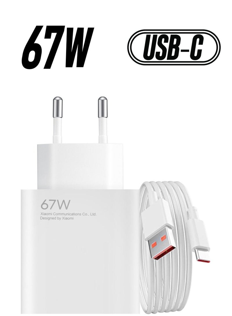 MUNTAQI Xiaomi Original Xiaomi USB 67W Wall Charger with USB to USB-C Cable included - Image 1