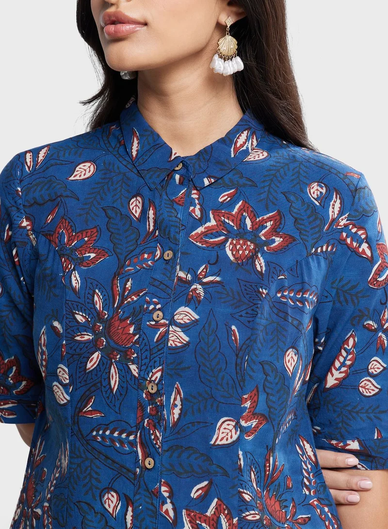 فاب انديا Floral Print Midi Dress