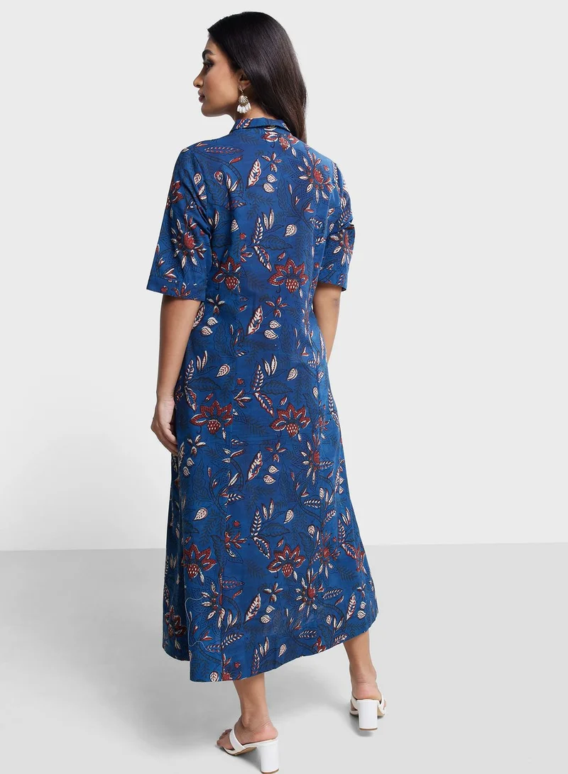فاب انديا Floral Print Midi Dress