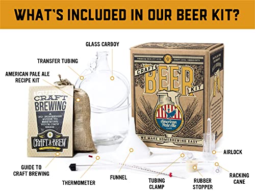 Craft A Brew صنع بيرة - بيرة أمريكية فاتحة - مجموعة صنع البيرة - اصنع بيرة الحرف الخاصة بك - معدات وإمدادات كاملة - مجموعة بدء تخمير المنزل - 1 جالون - Image 3