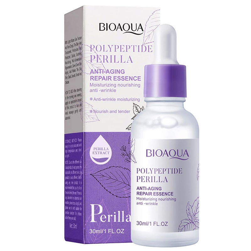 BIOAQUA Polypeptide Perilla Anti-Aging Serum Repair Facial Essence Moisturizing Nourishing Anti-Wrinkle Face Skin Care 30ml / 1fl.oz - Image 1