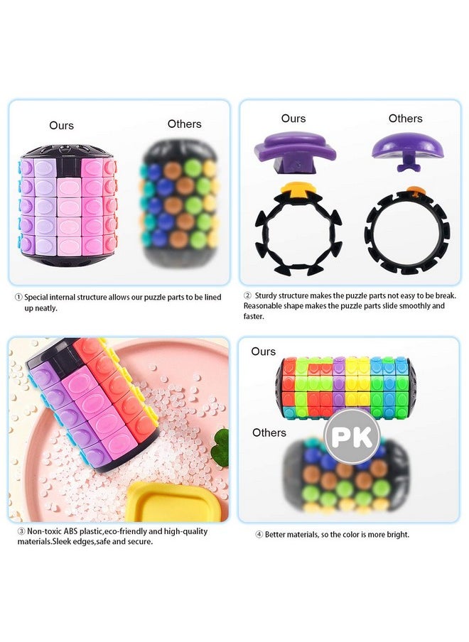 آر. واي. تويز لعبة أحجية الدوران والانزلاق من RYTOYS - تصميم حاصل على براءة اختراع، ألعاب فيدجيت (استعادة النظام/إنشاء أنماط) 8 ألوان، 4 و6 و8 طبقات - قطعة منفصلة للعب السريع، لعبة تحفيزية للعقل، هدية لعبة حسية، هدايا صغيرة  - Image 4
