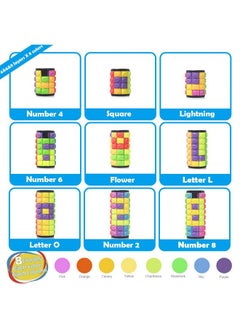 R.Y.Toys R.Y.TOYS Rotate and Slide Puzzle-Design Patent,Fidget Toys(Restore Order/Create Patterns) 8 Colors,4, 6 and 8 Layers-Detach Piece for Quick Play,Brain Teaser,Sensory Toy Gift,Stocking Stuffers  - Image 2