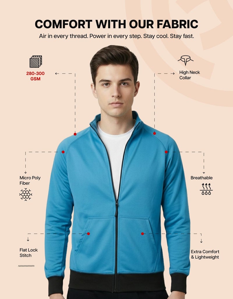 Scott International Jackets for Men | Winter wear | Men's Polyester Full Sleeve Zip with Pocket | Men Jackets | Winter Standard length Jackets - Image 4