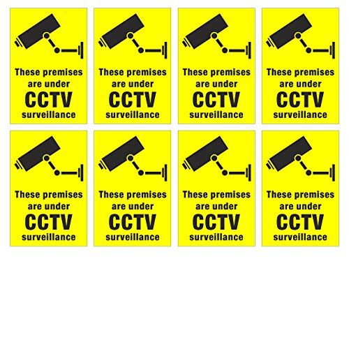 KARTMEN Set of 8 - Safety & Warning Sign Board CCTV Security Camera - Image 1