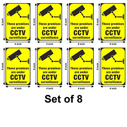KARTMEN Set of 8 - Safety & Warning Sign Board CCTV Security Camera - Image 2